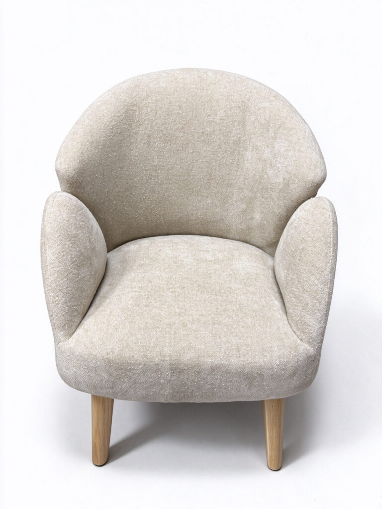Boucle Slipper Accent Chair