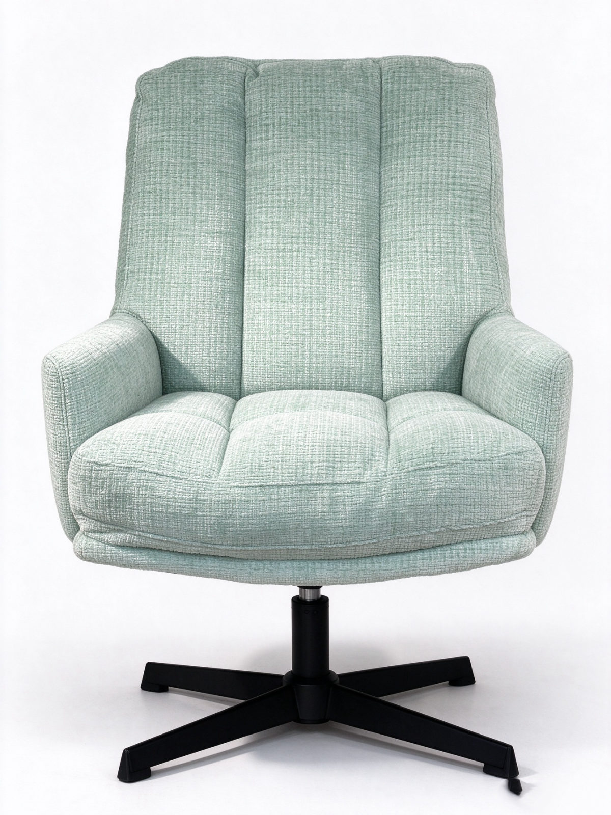 Button Tufted Barrel Armchair – Upholstered Fabric Accent Chair for Living Room - Dorishome