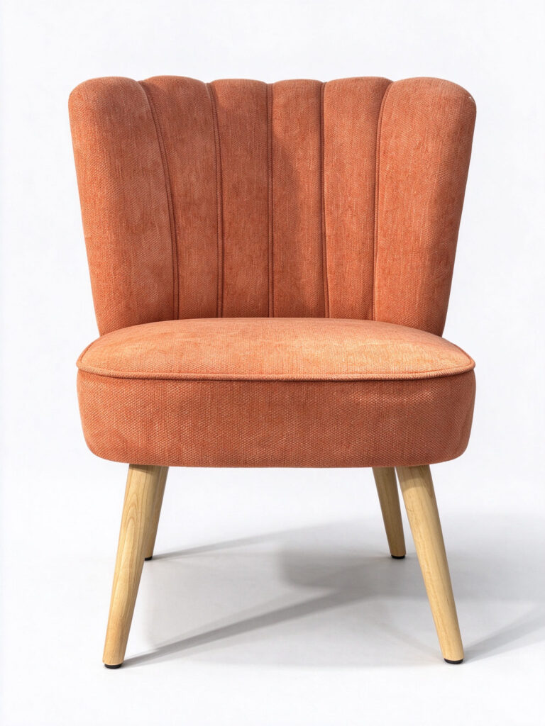 Channel Tufted Slipper Accent Chair