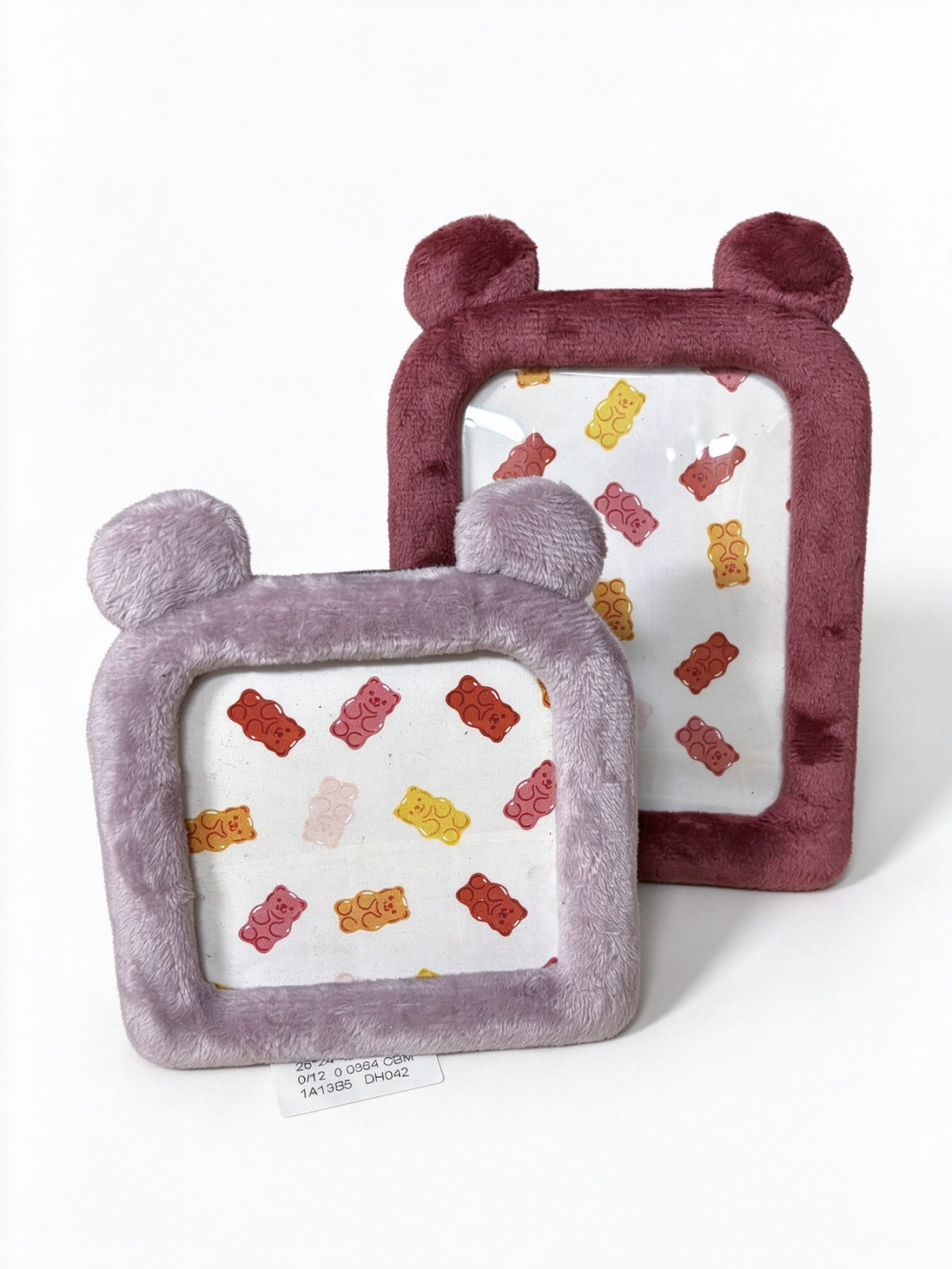 Plush Faux Fur Bear Ear Kids Photo Frame Set - Dorishome