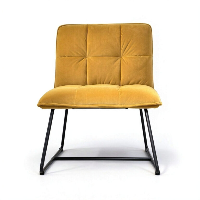 Teddy Boucle Barrel Armchair – Round Upholstered Accent Chair with Black Metal Legs -  - 4