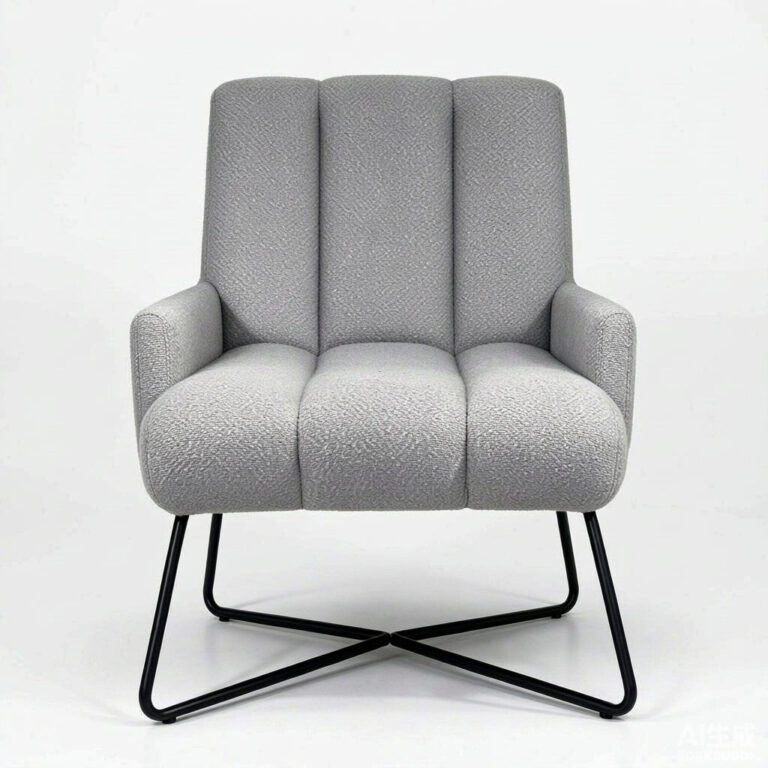 Wingback Rocking Chair – Upholstered Fabric Rocker with Wooden Rocking Base - - 4