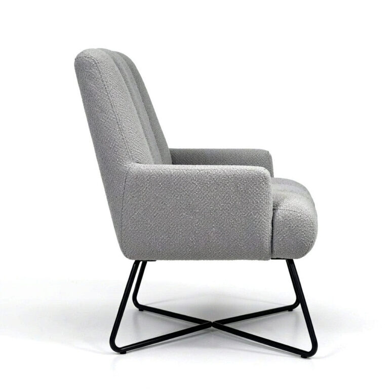 Wingback Rocking Chair – Upholstered Fabric Rocker with Wooden Rocking Base - - 2