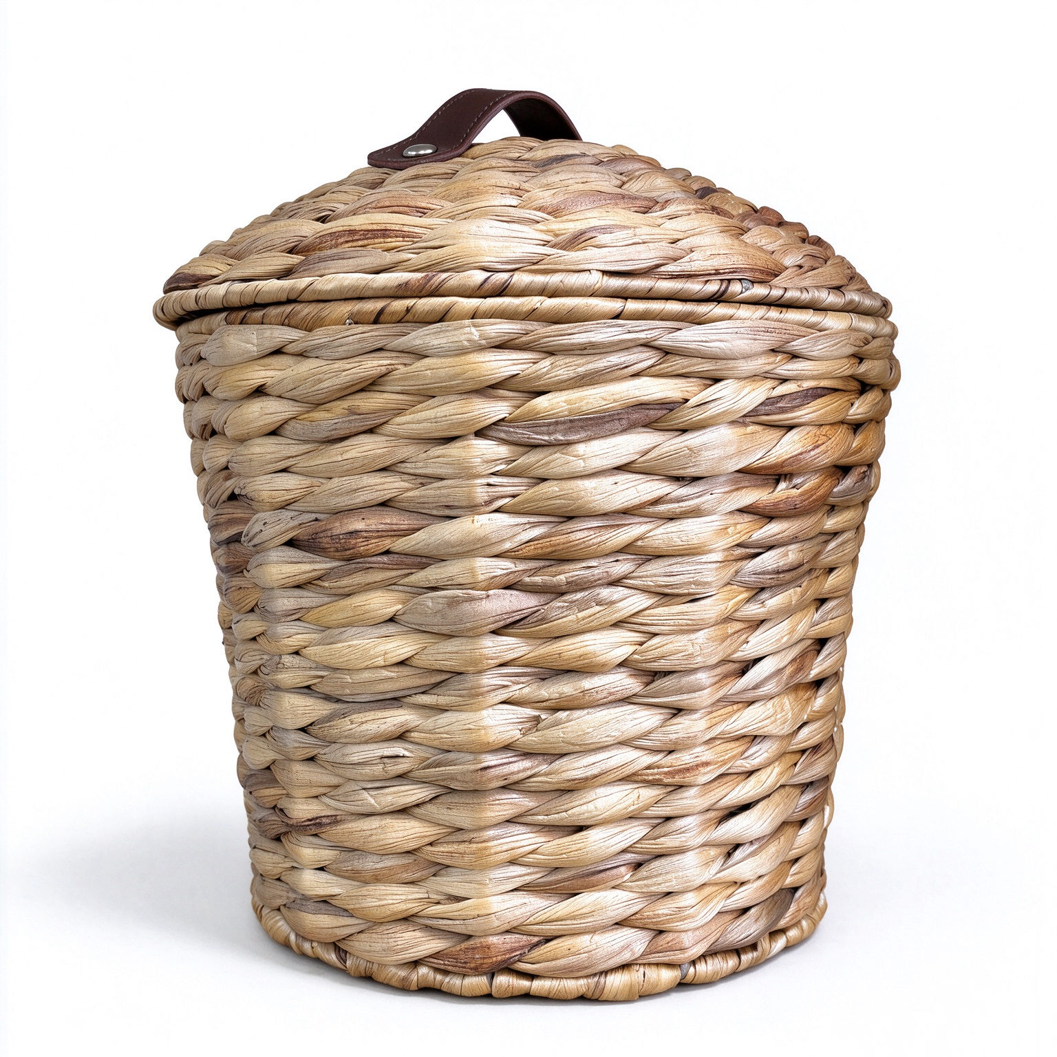 Cylindrical Woven Rope Lantern with Metal Hanger – Handcrafted Natural Fiber Candle Holder and Decor Piece - Dorishome